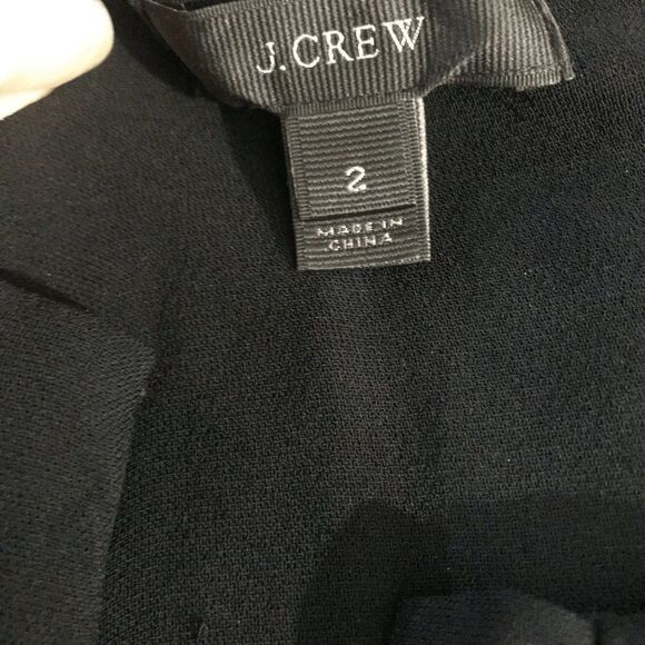 J Crew long sleeve viscose blouse button down black size 2 long sleeve Top party - Picture 9 of 10